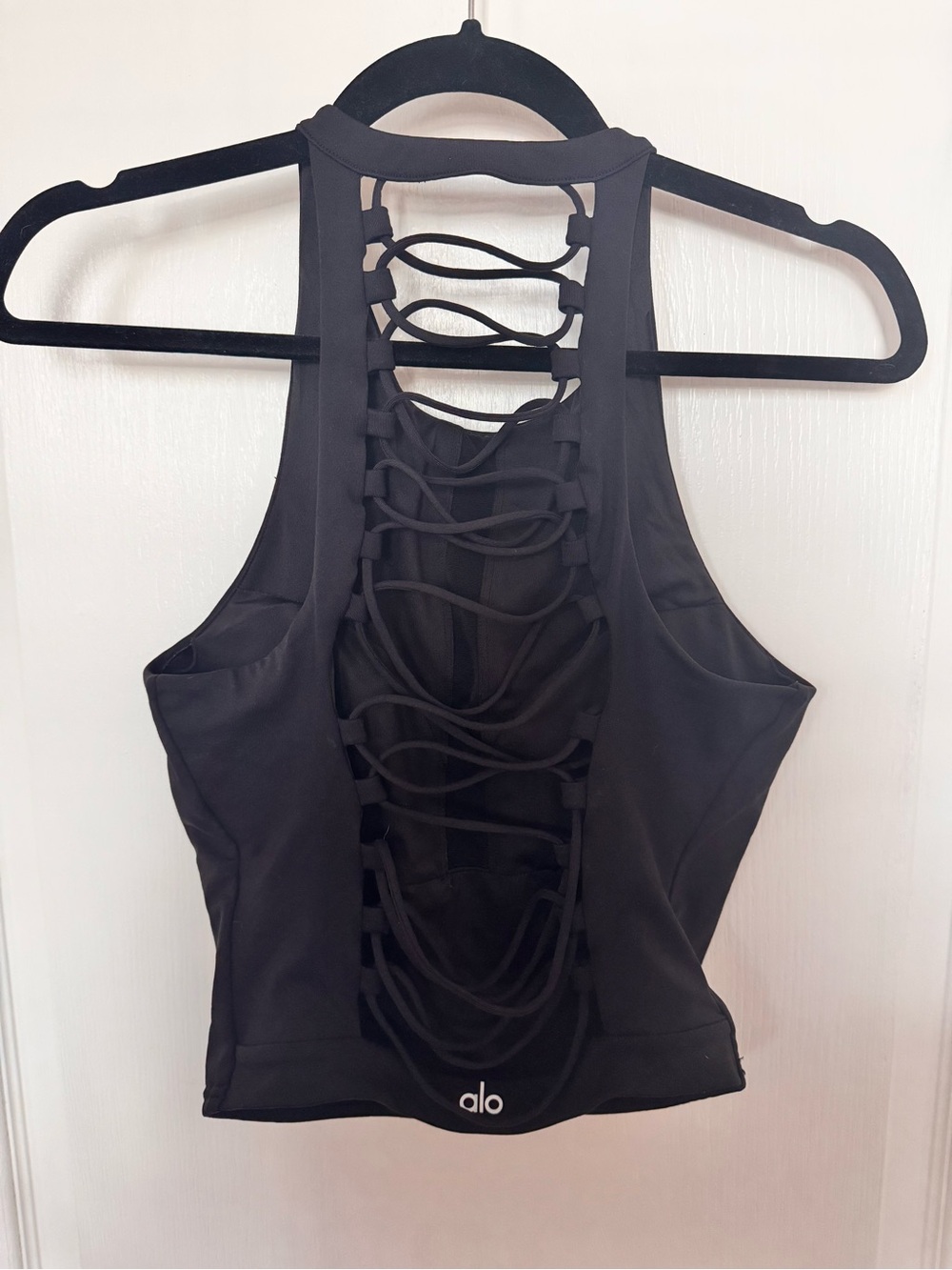 ALO Yoga Black Strappy Top - Picture 2 of 5
